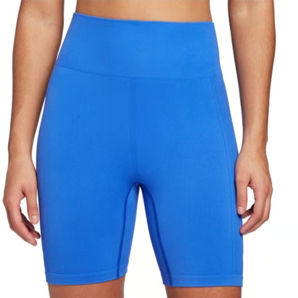 DSG Women's Boss Performance High Rise Seamless Bike Shorts Lucid Blue Size S